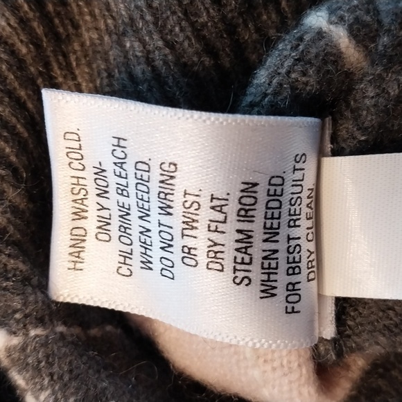 Apt #9 100% Cashmere Sweater V-Neck Argyle Print Pink & Grey Size Small Vintage - Picture 6 of 6